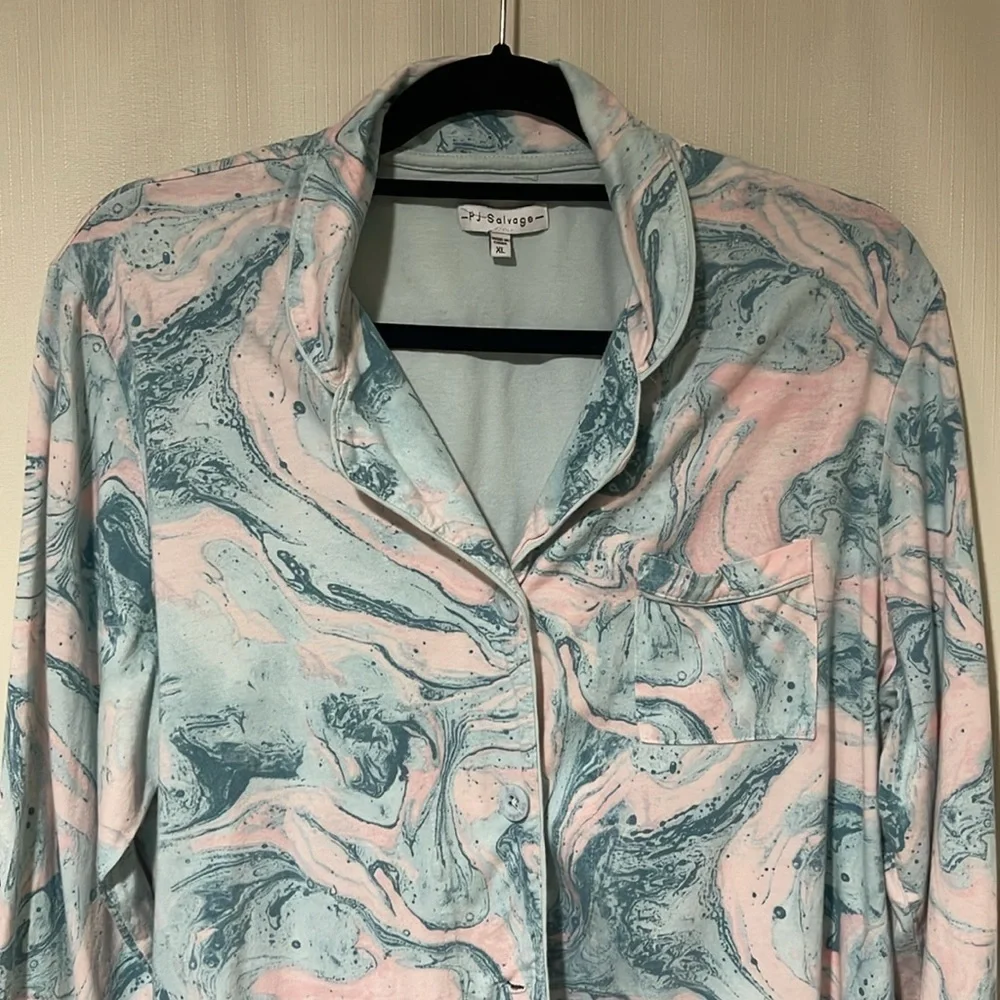PJ. Salvage Women’s Button Up Long Sleeve Pajamas Top Size XL - Picture 3 of 11
